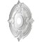 Ekena Millwork Attica PVC Ceiling Medallion (Canopies up to 6 3/4"), 19"OD x 3 1/2"ID x 1"P, Bright Coat Aluminum CMP19ATBAL - alternate 3